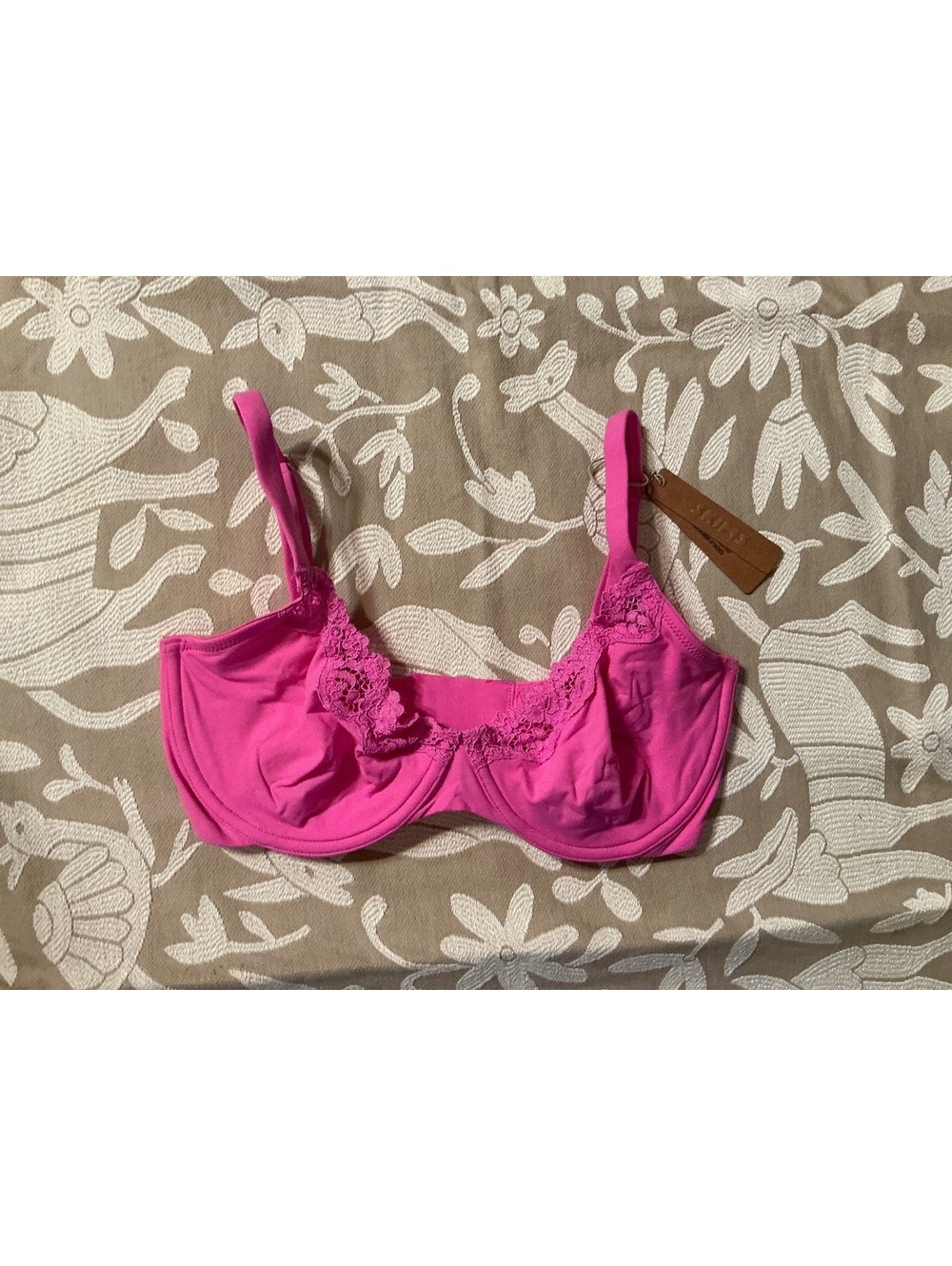 NWT Skims Fits Everybody Lace Underwire Bra Pink Sz 32 DDD